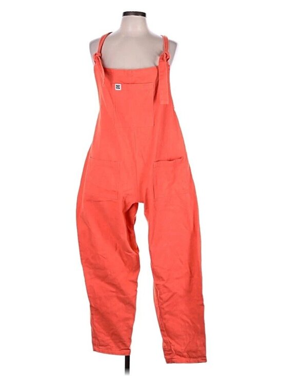 Lucy & Yak Pants - Lucy & Yak Original Dungarees Rust Orange Large / UK 14-16 New Organic Cotton
